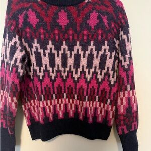 Vineyard Vines Navy, Pink & Fuchsia Geometric Crew Sweater